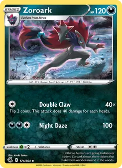Zoroark — Fusion Strike #171, 2021. Illustrated by Kouki Saitou.