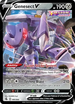 Genesect V — Fusion Strike #185, 2021. Illustrated by PLANETA Tsuji.