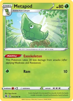 Metapod — Fusion Strike #2, 2021. Illustrated by Saya Tsuruta.