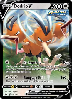 Dodrio V — Fusion Strike #201, 2021. Illustrated by 5ban Graphics.