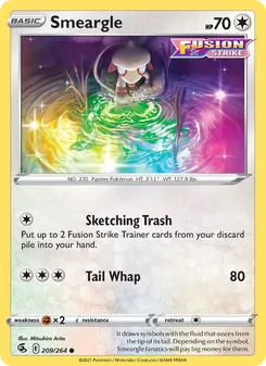 Smeargle — Fusion Strike #209, 2021. Illustrated by Mitsuhiro Arita.