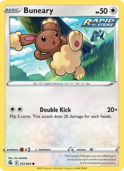 Buneary — Fusion Strike #212, 2021. Illustrated by Yuu Nishida.