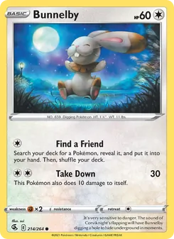 Bunnelby — Fusion Strike #214, 2021. Illustrated by Misa Tsutsui.