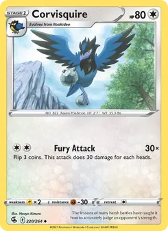 Corvisquire — Fusion Strike #220, 2021. Illustrated by Naoyo Kimura.