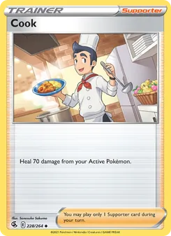 Cook — Fusion Strike #228, 2021. Illustrated by Sanosuke Sakuma.