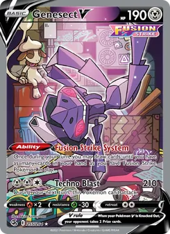 Genesect V — Fusion Strike #255, 2021. Illustrated by Akira Komayama.
