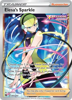 Elesa's Sparkle — Fusion Strike #260, 2021. Illustrated by Ryuta Fuse.