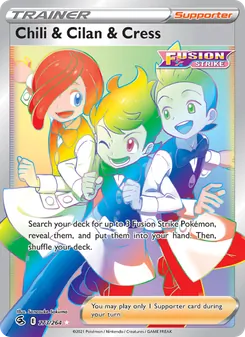 Chili & Cilan & Cress — Fusion Strike #273, 2021. Illustrated by Sanosuke Sakuma.
