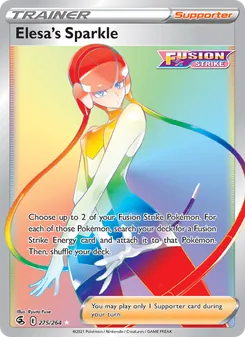 Elesa's Sparkle — Fusion Strike #275, 2021. Illustrated by Ryuta Fuse.
