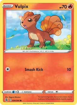 Vulpix — Fusion Strike #29, 2021. Illustrated by Megumi Mizutani.
