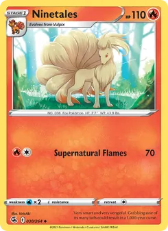 Ninetales — Fusion Strike #30, 2021. Illustrated by kirisAki.