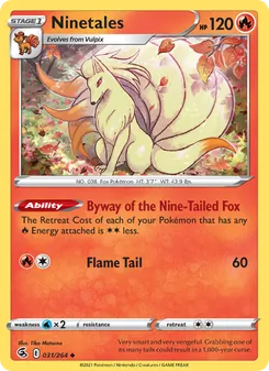 Ninetales — Fusion Strike #31, 2021. Illustrated by Tika Matsuno.