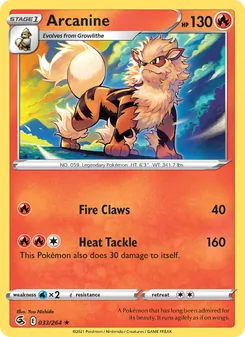 Arcanine — Fusion Strike #33, 2021. Illustrated by Yuu Nishida.