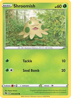 Shroomish — Fusion Strike #4, 2021. Illustrated by Naoyo Kimura.