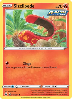 Sizzlipede — Fusion Strike #47, 2021. Illustrated by Narumi Sato.