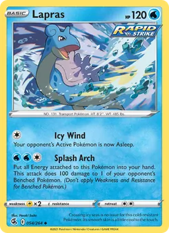 Lapras — Fusion Strike #54, 2021. Illustrated by Naoki Saito.