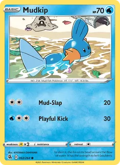 Mudkip — Fusion Strike #62, 2021. Illustrated by KIYOTAKA OSHIYAMA.