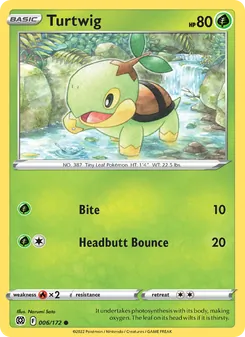 Turtwig — Brilliant Stars #006, 2022. Illustrated by Narumi Sato.