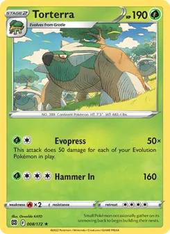 Torterra — Brilliant Stars #008, 2022. Illustrated by Oswaldo KATO.