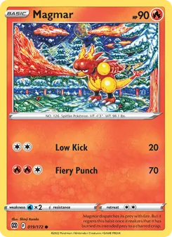 Magmar — Brilliant Stars #019, 2022. Illustrated by Shinji Kanda.