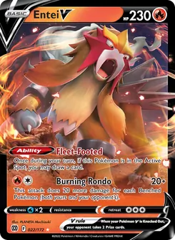 Entei V — Brilliant Stars #022, 2022. Illustrated by PLANETA Mochizuki.