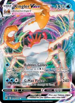 Kingler VMAX — Brilliant Stars #029, 2022. Illustrated by 5ban Graphics.