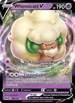 Whimsicott V — Brilliant Stars #064, 2022. Illustrated by Saki Hayashiro.