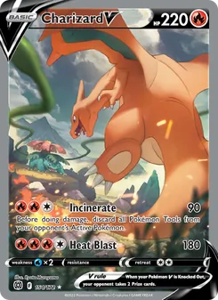 Charizard V — Brilliant Stars #154, 2022. Illustrated by Ryota Murayama.