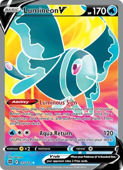 Lumineon V — Brilliant Stars #155, 2022. Illustrated by takuyoa.