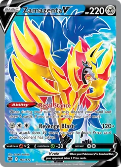 Zamazenta V — Brilliant Stars #163, 2022. Illustrated by Ayaka Yoshida.