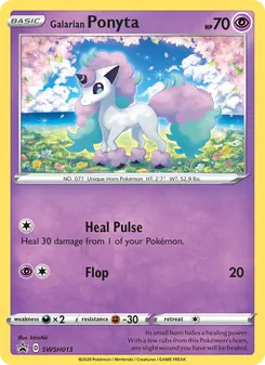 Galarian Ponyta — SWSH Black Star Promos #SWSH013, 2019. Illustrated by kirisAki.