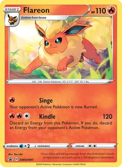 Flareon — SWSH Black Star Promos #SWSH041, 2019. Illustrated by You Iribi.