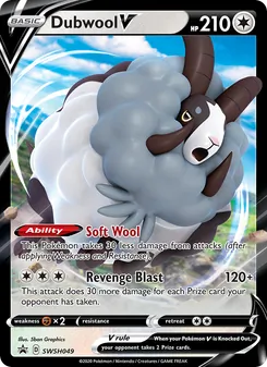 Dubwool V — SWSH Black Star Promos #SWSH049, 2019. Illustrated by 5ban Graphics.