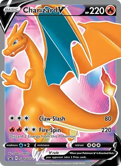 Charizard V — SWSH Black Star Promos #SWSH050, 2019. Illustrated by 5ban Graphics.