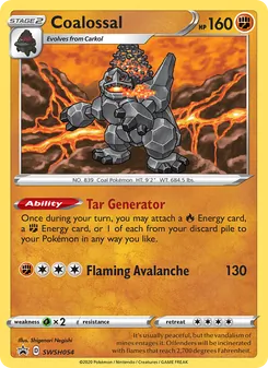 Coalossal — SWSH Black Star Promos #SWSH054, 2019. Illustrated by Shigenori Negishi.