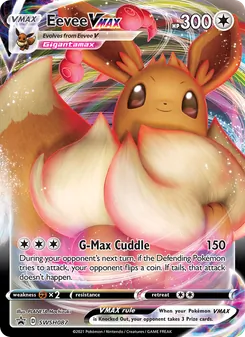 Eevee VMAX — SWSH Black Star Promos #SWSH087, 2019. Illustrated by PLANETA Mochizuki.