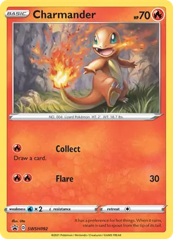 Charmander — SWSH Black Star Promos #SWSH092, 2019. Illustrated by Uta.