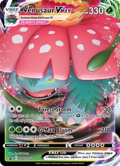 Venusaur VMAX — SWSH Black Star Promos #SWSH102, 2019. Illustrated by aky CG Works.