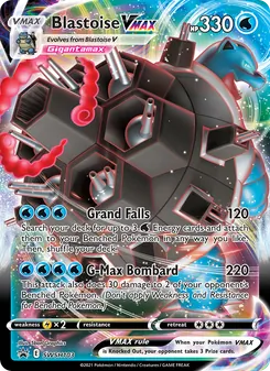 Blastoise VMAX — SWSH Black Star Promos #SWSH103, 2019. Illustrated by 5ban Graphics.