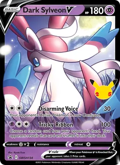 Dark Sylveon V — SWSH Black Star Promos #SWSH134, 2019. Illustrated by Ryuta Fuse.
