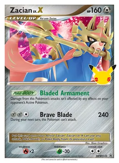 Zacian — SWSH Black Star Promos #SWSH135, 2019. Illustrated by 5ban Graphics.