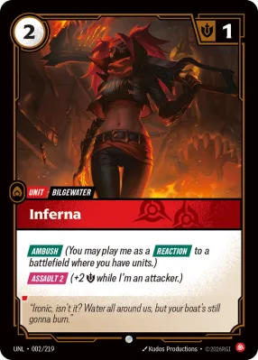 Inferna, Riftbound card UNL-002/219 from Unleashed