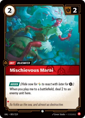 Mischievous Marai, Riftbound card UNL-003/219 from Unleashed
