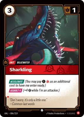 Sharkling, Riftbound card UNL-006/219 from Unleashed