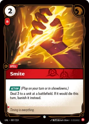 Smite, Riftbound card UNL-007/219 from Unleashed