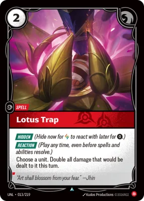 Lotus Trap, Riftbound card UNL-013/219 from Unleashed
