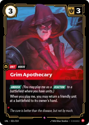 Grim Apothecary, Riftbound card UNL-021/219 from Unleashed