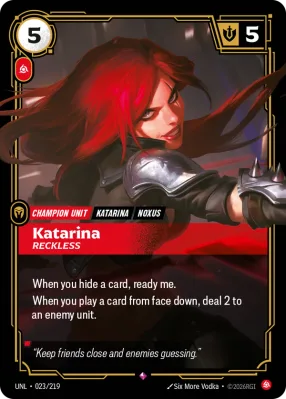 Katarina, Riftbound card UNL-023/219 from Unleashed