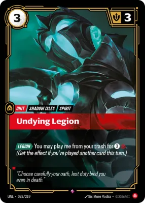 Undying Legion, Riftbound card UNL-025/219 from Unleashed