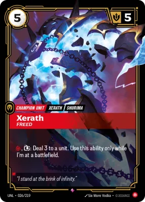 Xerath, Riftbound card UNL-026/219 from Unleashed
